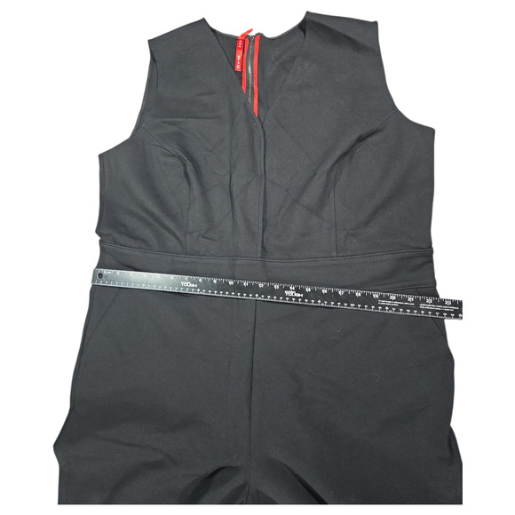 Spanx Wom 2XL TALL Plus Size Black Pants Sleeveless Jumpsuit NWT Sexy Date Night - Picture 5 of 15